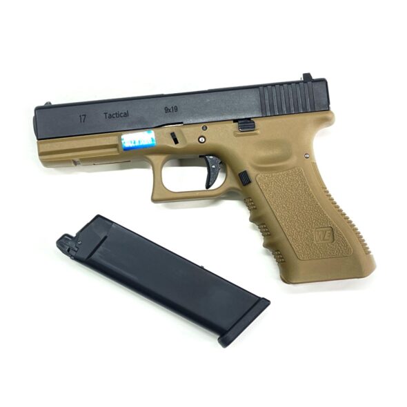 Страйкбольный пистолет WE Glock-17 Gen.3 Tan (WE-G001A-TN)