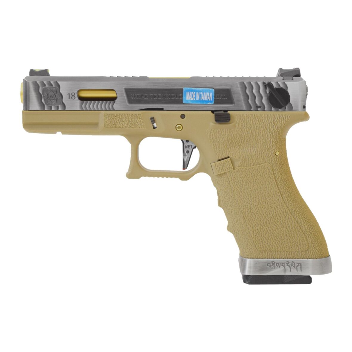 Страйкбольный пистолет WE Glock 18 G-Force Хром Nan (WE-G002WET-4)