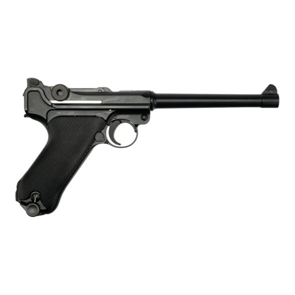 Страйкбольный пистолет WE Luger P-08 6 дюймов черный Gas Blowback (WE-P002 / GP402)