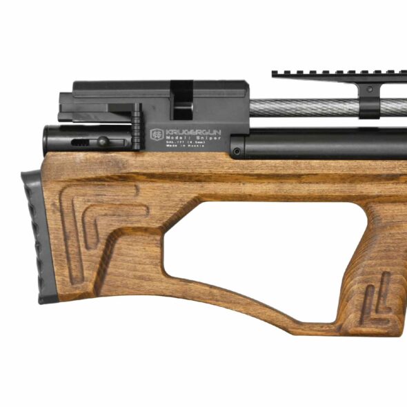 Пневматическая винтовка Krugergun 5.5 мм Снайпер Буллпап (300 мм. редуктор. дерево L)
