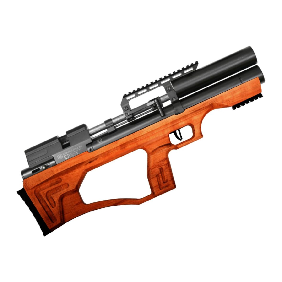 Пневматическая винтовка Krugergun Снайпер 6.35 мм Буллпап (300 мм. редуктор. высокий мостик. передний взвод. дерево L)