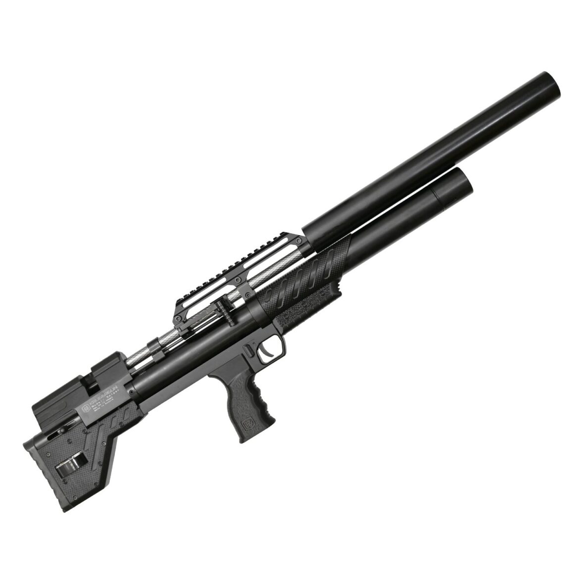 Пневматическая винтовка Krugergun Снайпер 5.5 мм Буллпап (580 мм. резервуар 510. прямоток. передний взвод. пластик)