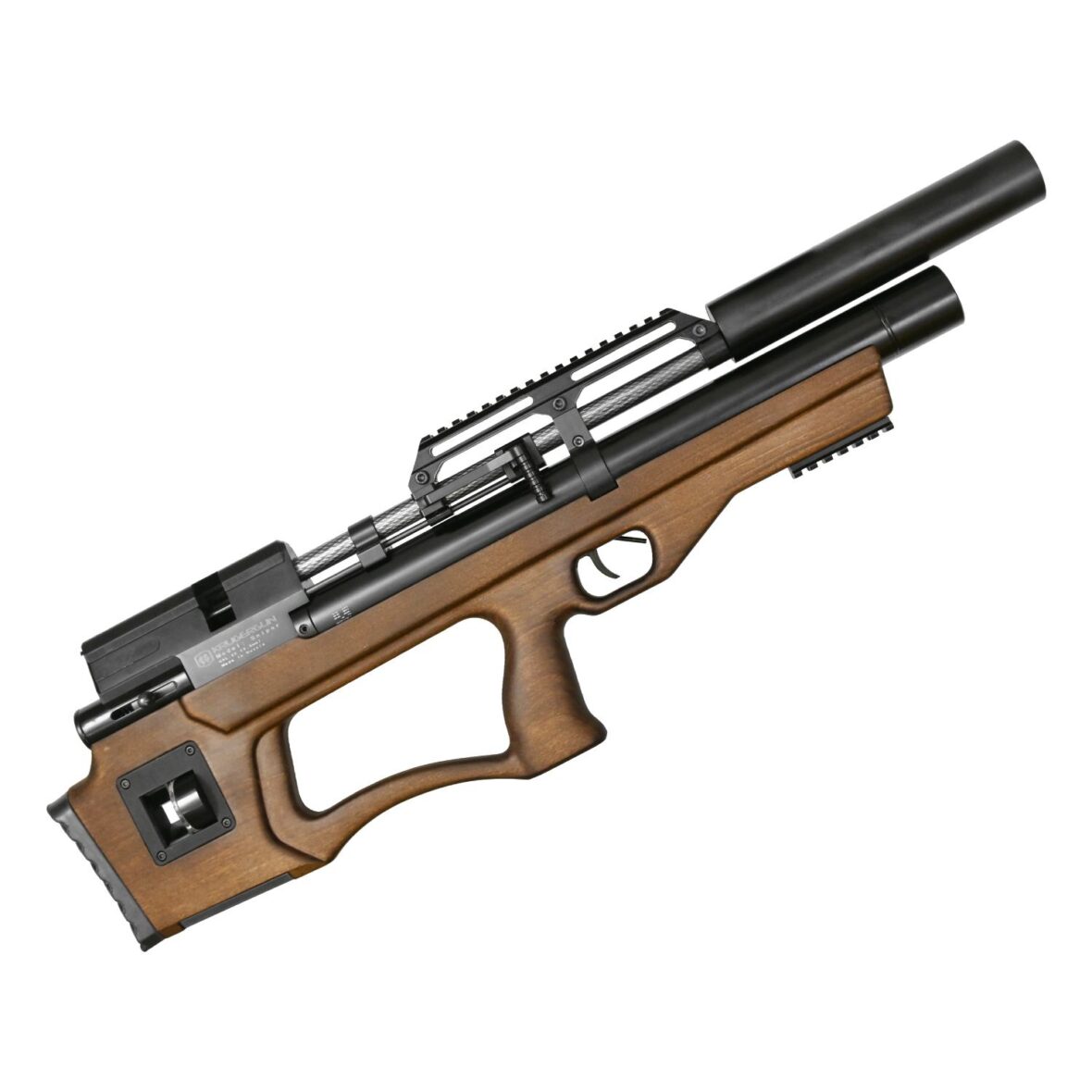 Пневматическая винтовка Krugergun Снайпер 5.5 мм Буллпап (420 мм. редуктор. взвод передний. деревянная)