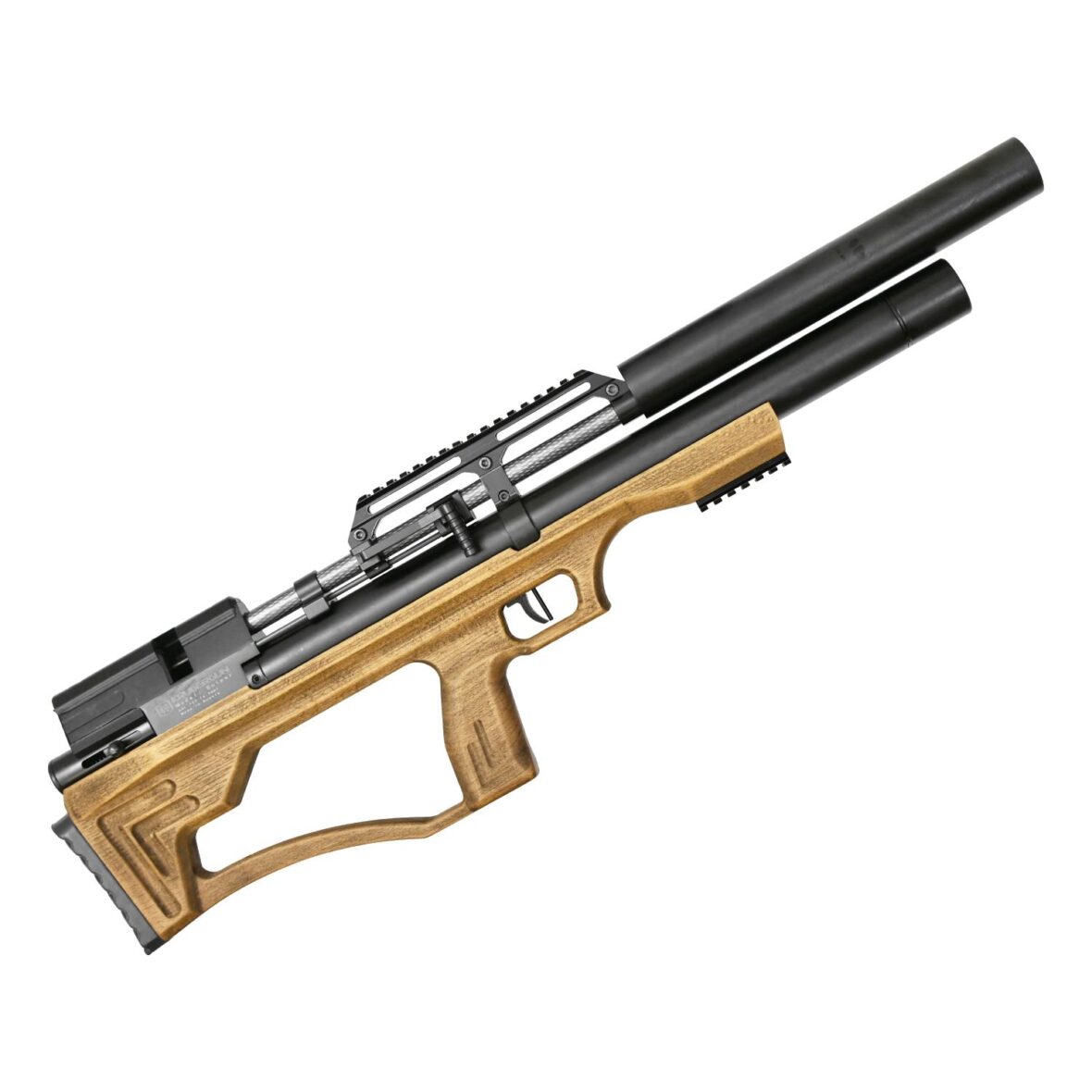 Пневматическая винтовка Krugergun Снайпер Буллпап 6.35 мм (500 мм. резервуар 510. передний взвод. редуктор. дерево L)