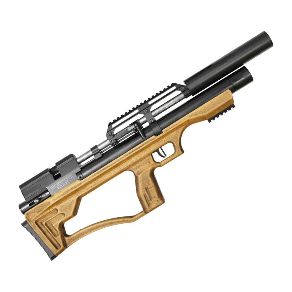 Пневматическая винтовка Krugergun Снайпер Буллпап 6.35 мм (420 мм. резервуар 430. прямоток. взвод передний. дерево L)