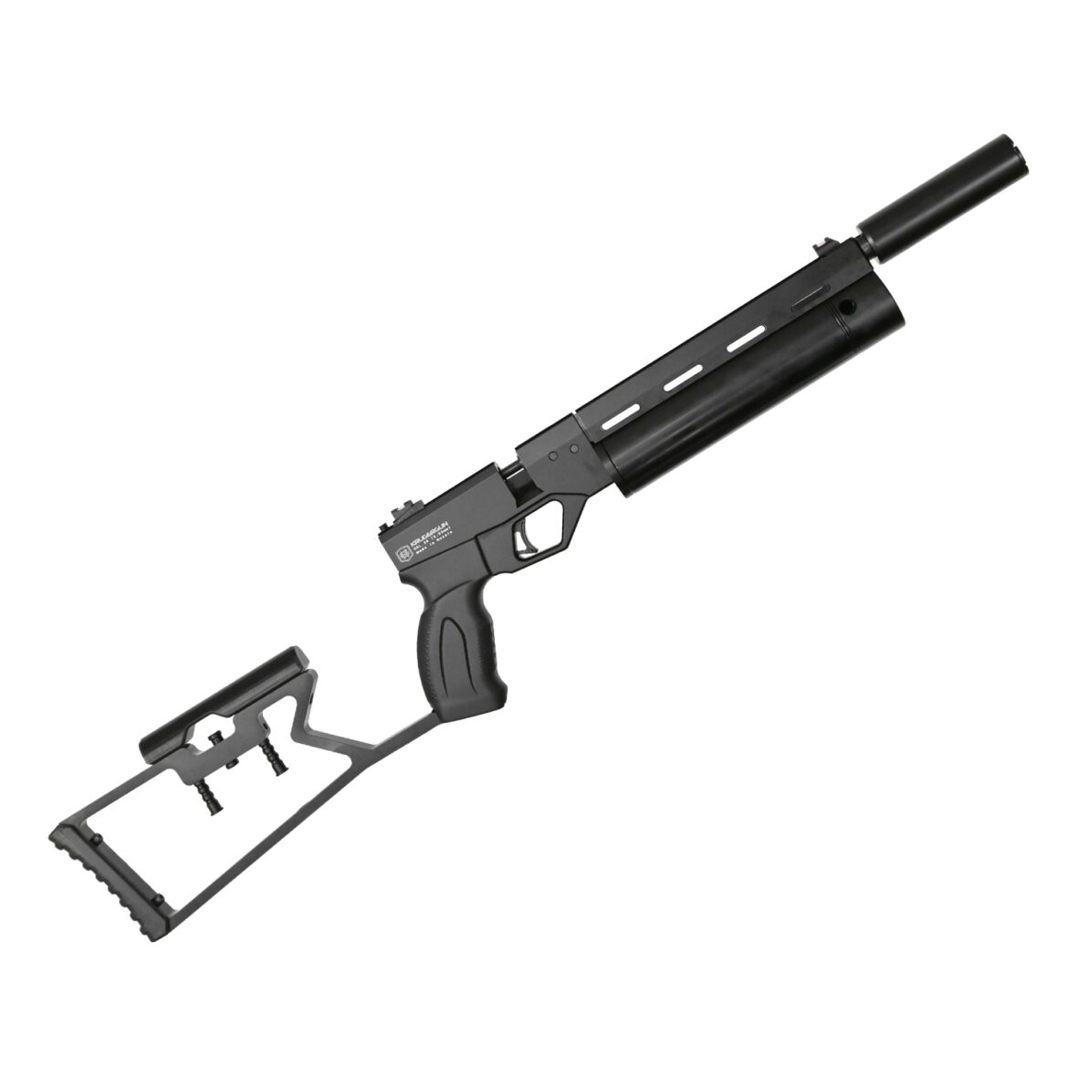 Пневматический пистолет Krugergun Корсар 5.5 мм (240 мм D42 с манометром пластик приклад)
