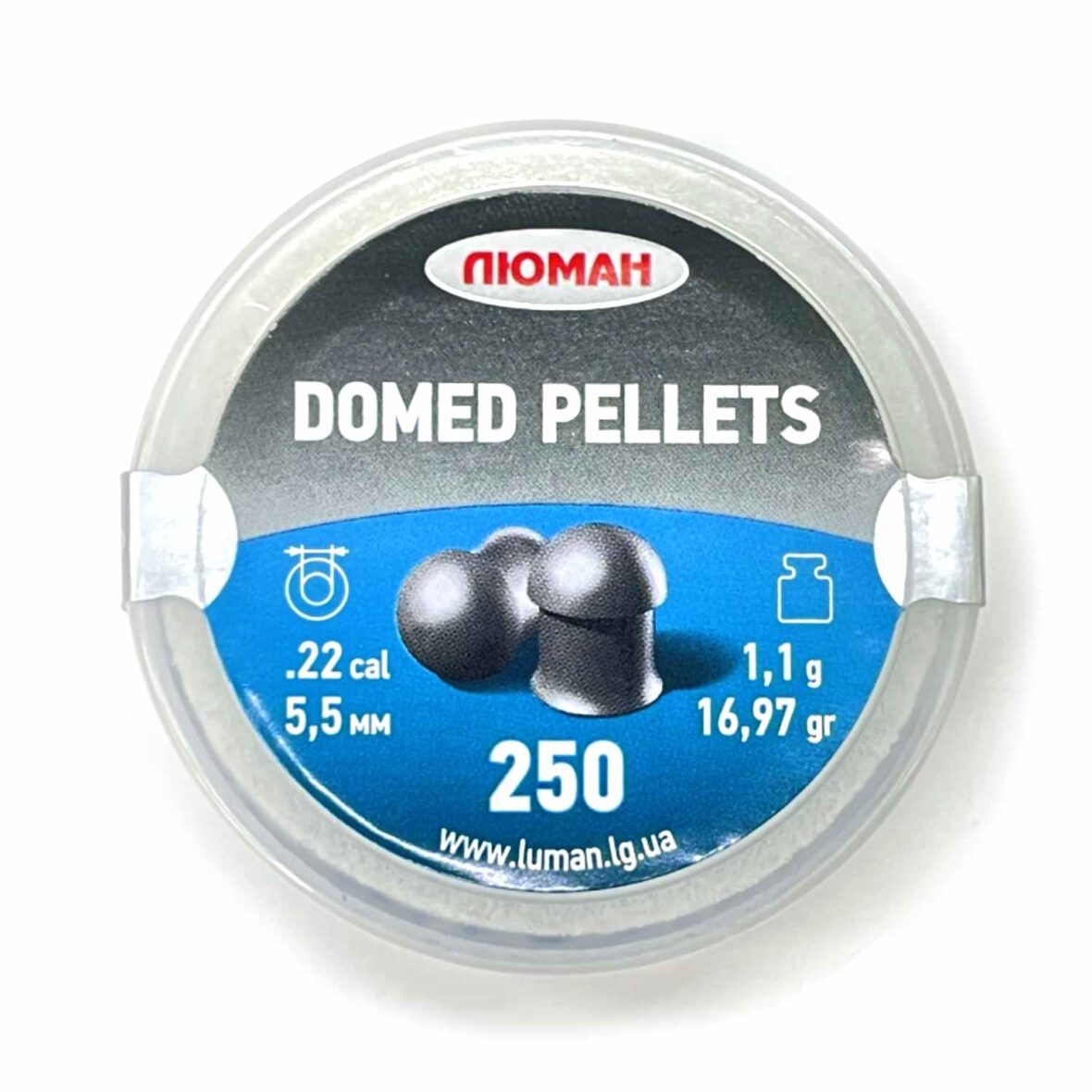 Пули «Люман» Domed pellets 5.5 мм 1.1 г (250 штук)