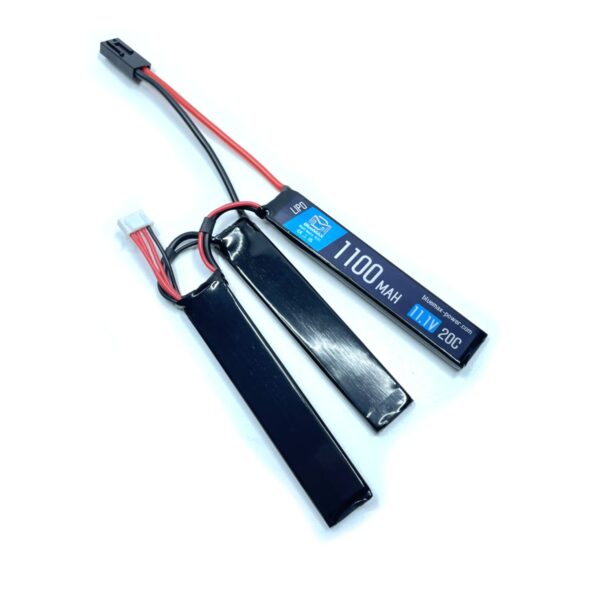 Аккумулятор BlueMAX Li-Po 7.4V Lipo 1100mAh 20C трехлепестковый 5.2*21*102
