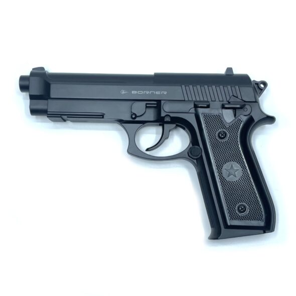 Страйкбольный пистолет Borner 92 (Beretta 92) пластик CO₂ 6 мм