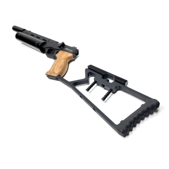 Пневматический пистолет Krugergun Корсар 5.5 мм (240 мм d42 с манометром дерево приклад)