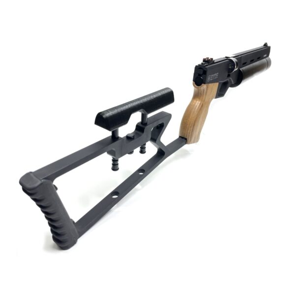 Пневматический пистолет Krugergun Корсар 5.5 мм (240 мм d42 с манометром дерево приклад)