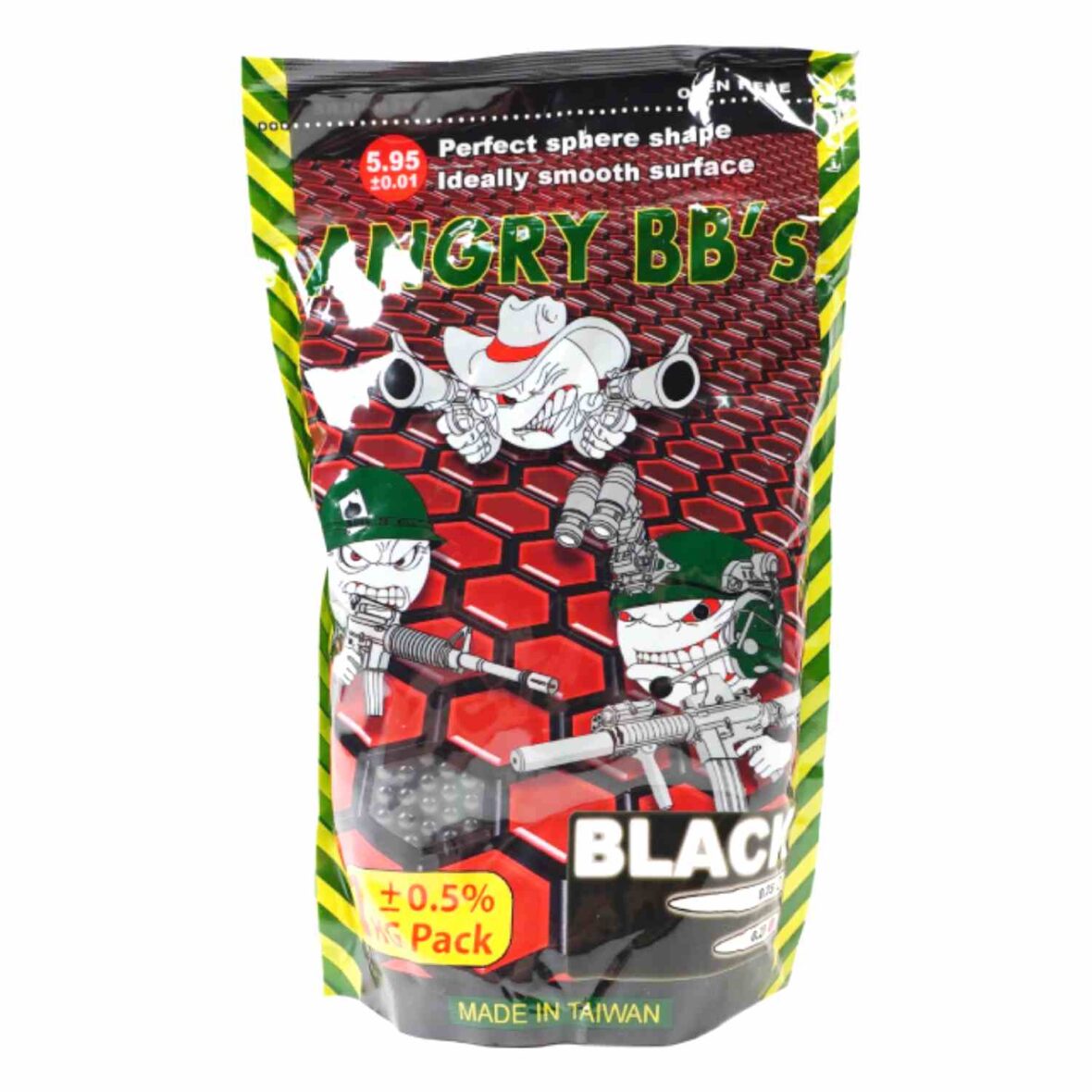 Шары для страйкбола Angry BB’s 0.20 г 5000 штук (1 кг черные)