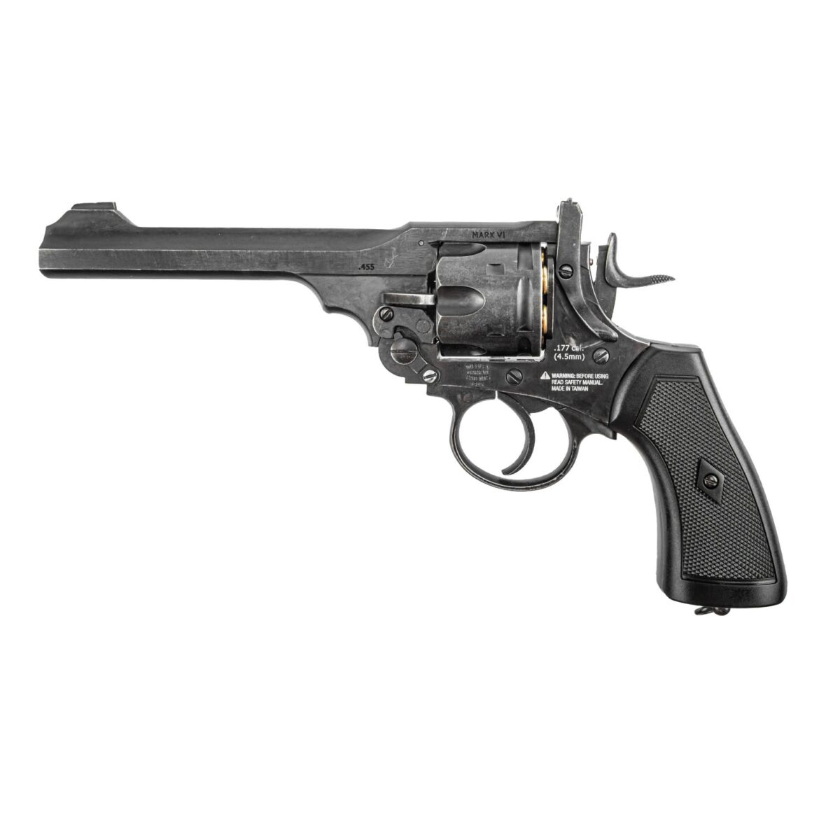 Пневматический револьвер Borner WS Black Old (Webley Scott)