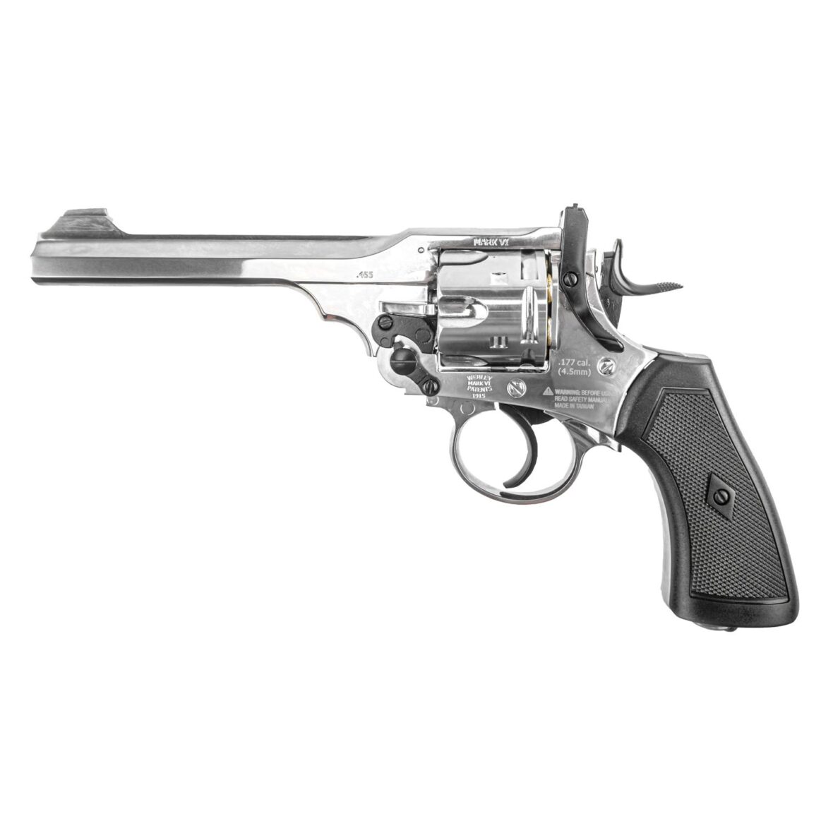 Пневматический револьвер Borner WS Silver (Webley Scott)