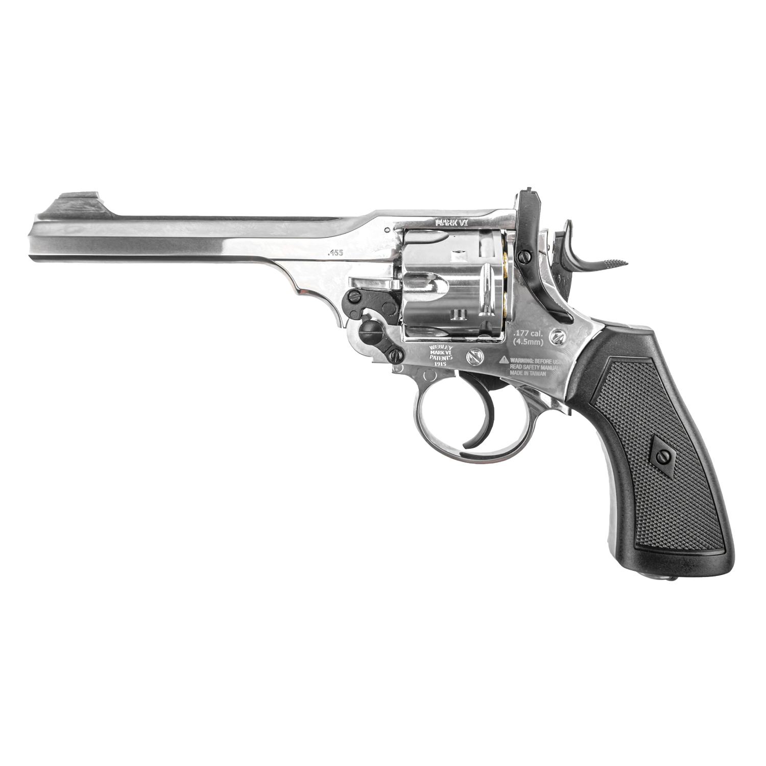 Пневматический револьвер Borner WS Silver (Webley Scott)