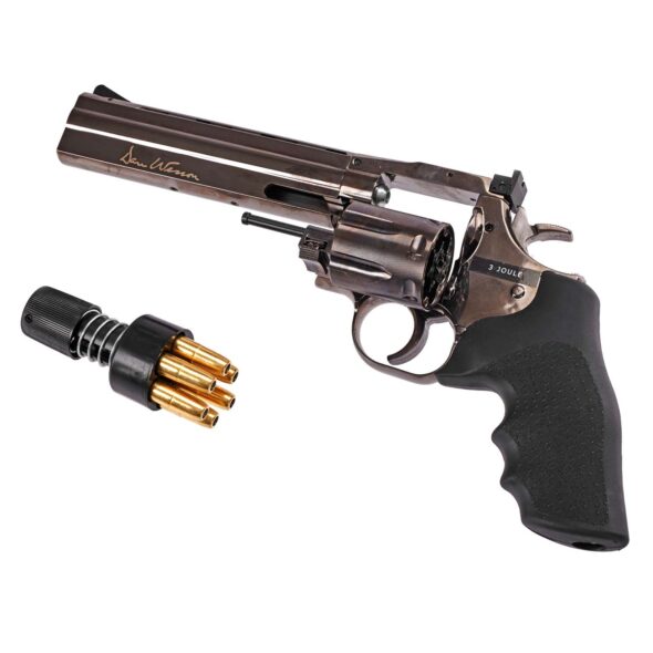 Пневматический револьвер ASG Dan Wesson 715-6 (Dan Wesson 3) Steel Grey (пулевой)